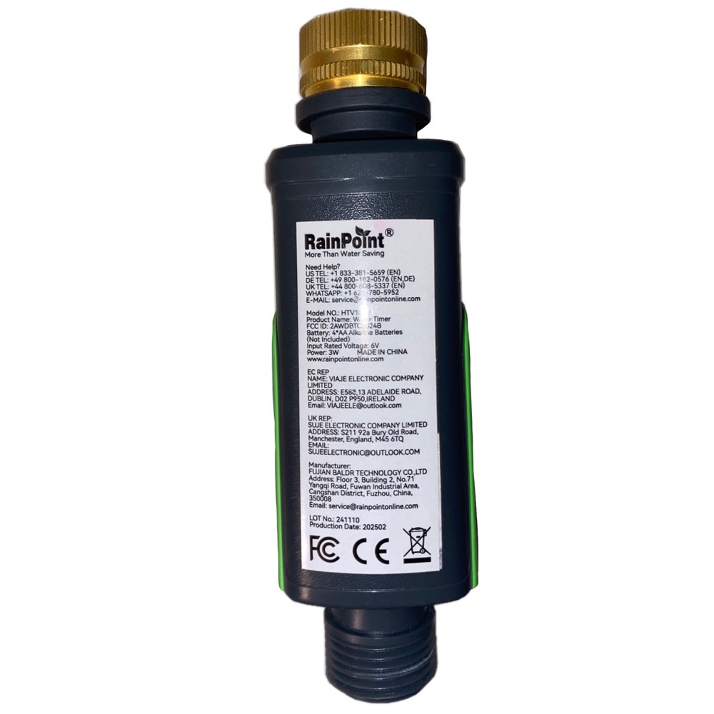RainPoint Smart Bluetooth Hose Timer App Control Water Timer, Model HTV107B - Picture 3 of 5